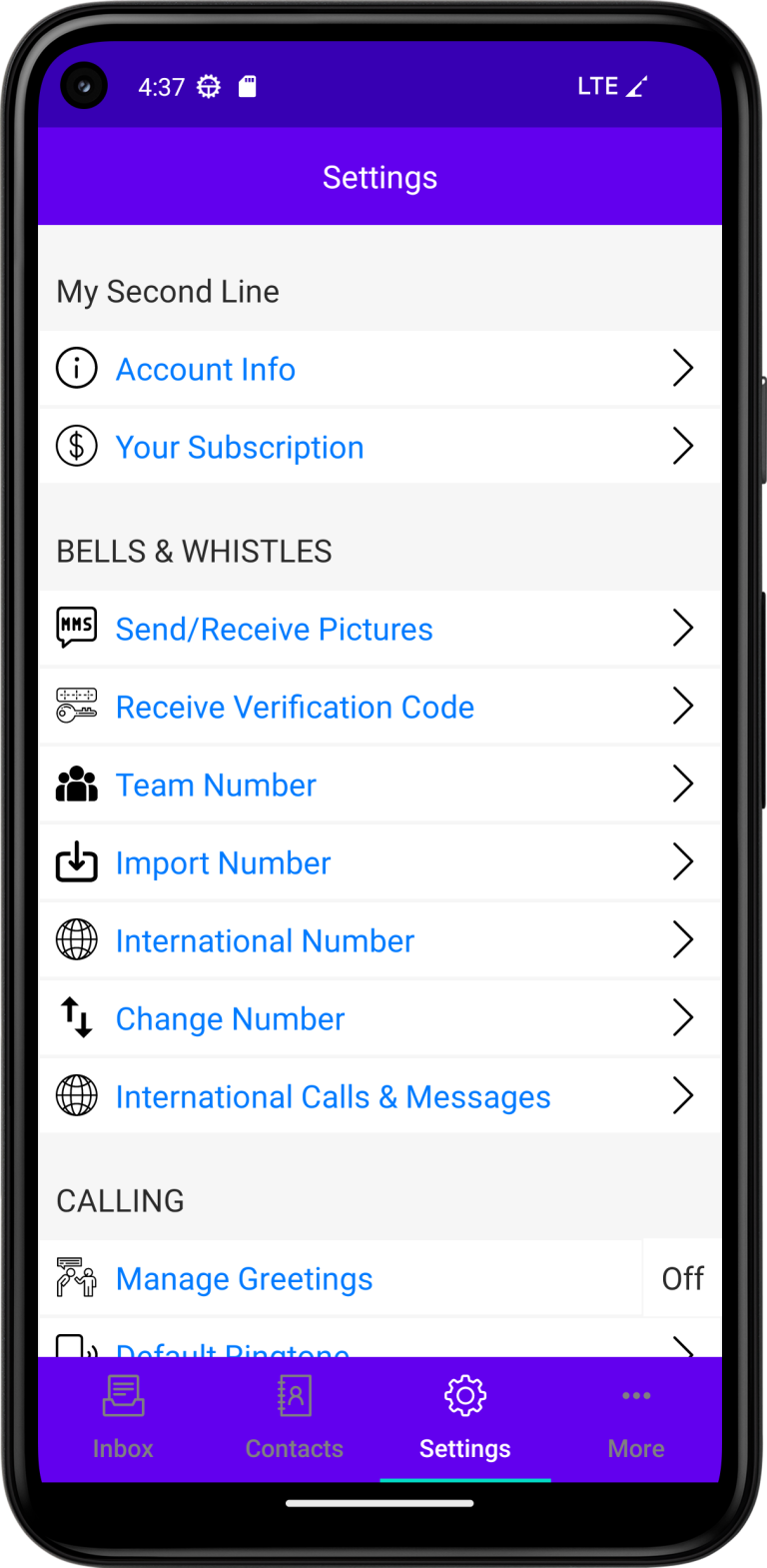 Phone Call App Usage – MySecondLine